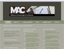 Tablet Screenshot of midwestarchaeology.org